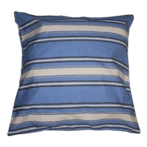 z Almofada Listrada 18 - azul, cru e preto