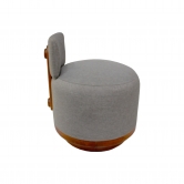 Puff Tojo Linho Cinza